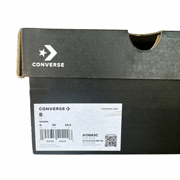 ⭐Converse Chuck Taylor Lift Platform Gingham 8 Women Shoes Sneakers Pink A13663C - Picture 9 of 13